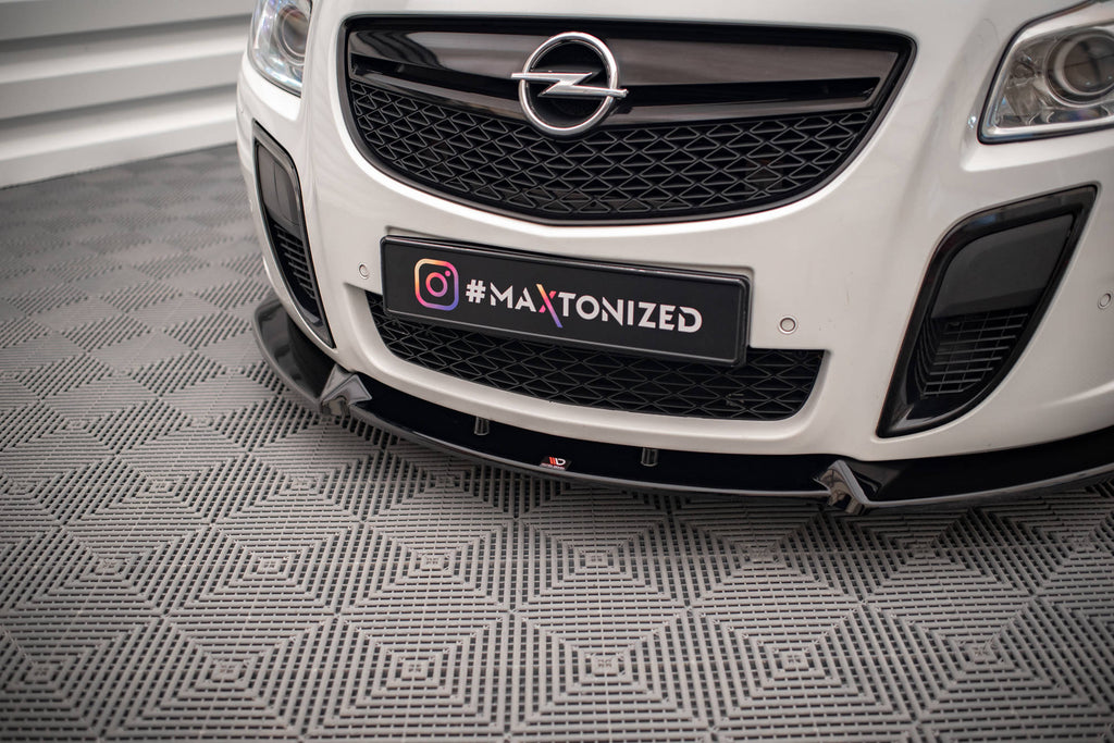 Maxton Design Street+ Spoilerlippe Front Ansatz V.2 passend für Opel Insignia OPC Mk1 schwarz Hochglanz