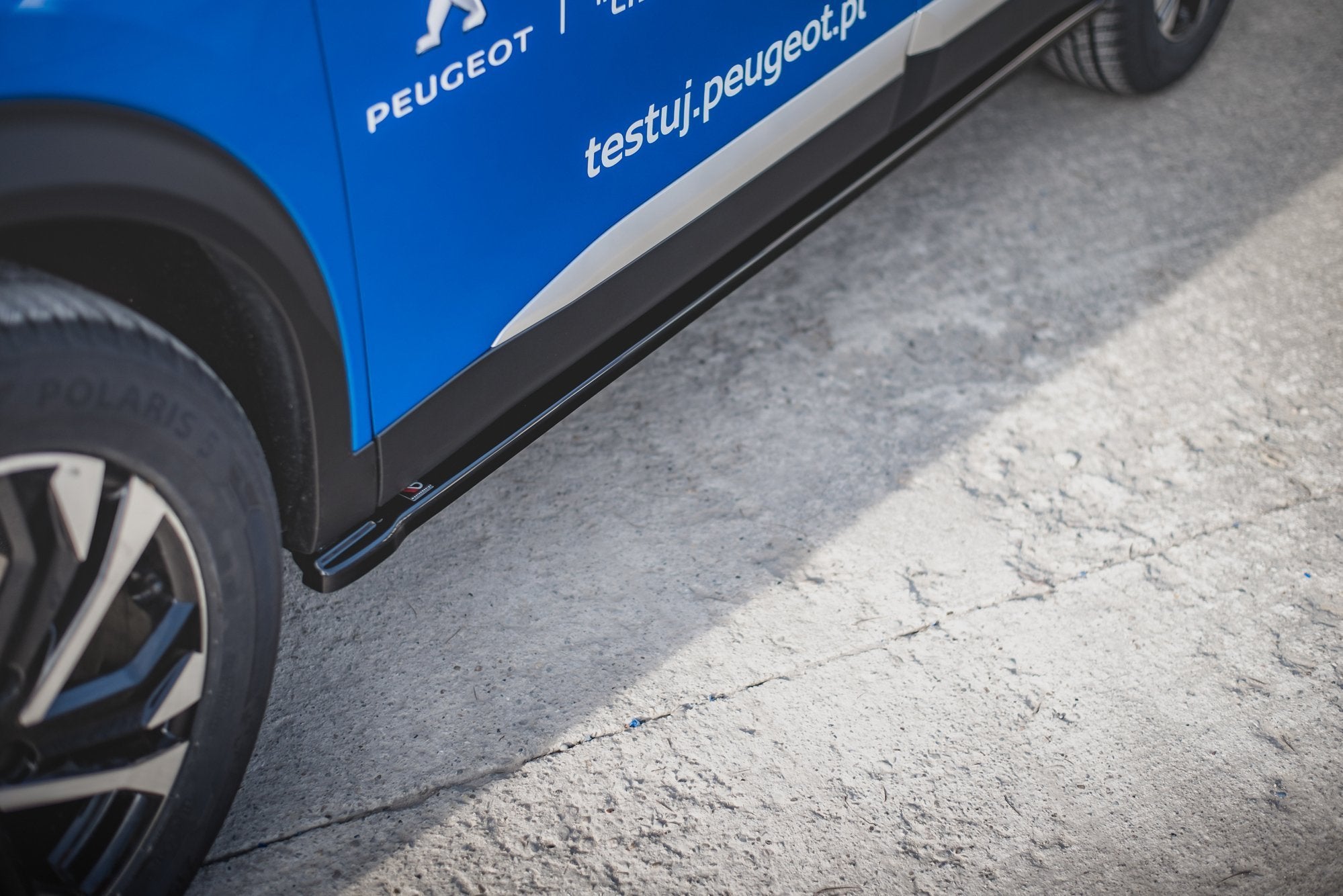 Maxton Design Street+ Seitenschweller Leisten passend für Peugeot 2008 Mk2 schwarz Hochglanz