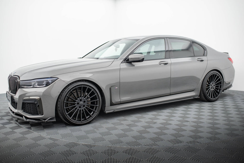 Maxton Design Street+ Seitenschweller Leisten V.2 passend für BMW 7 M-Paket G11 schwarz Hochglanz