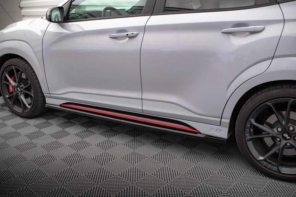 Maxton Design Street+ Seitenschweller Leisten passend für V.1 passend für Hyundai Kona N Mk1 schwarz Hochglanz