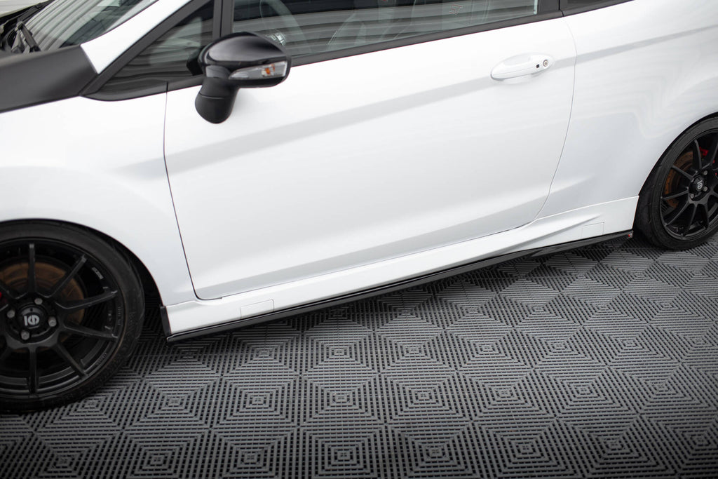 Maxton Design Street+ Seitenschweller Leisten passend für V.4 Ford Fiesta ST / ST-Line Mk7 schwarz Hochglanz