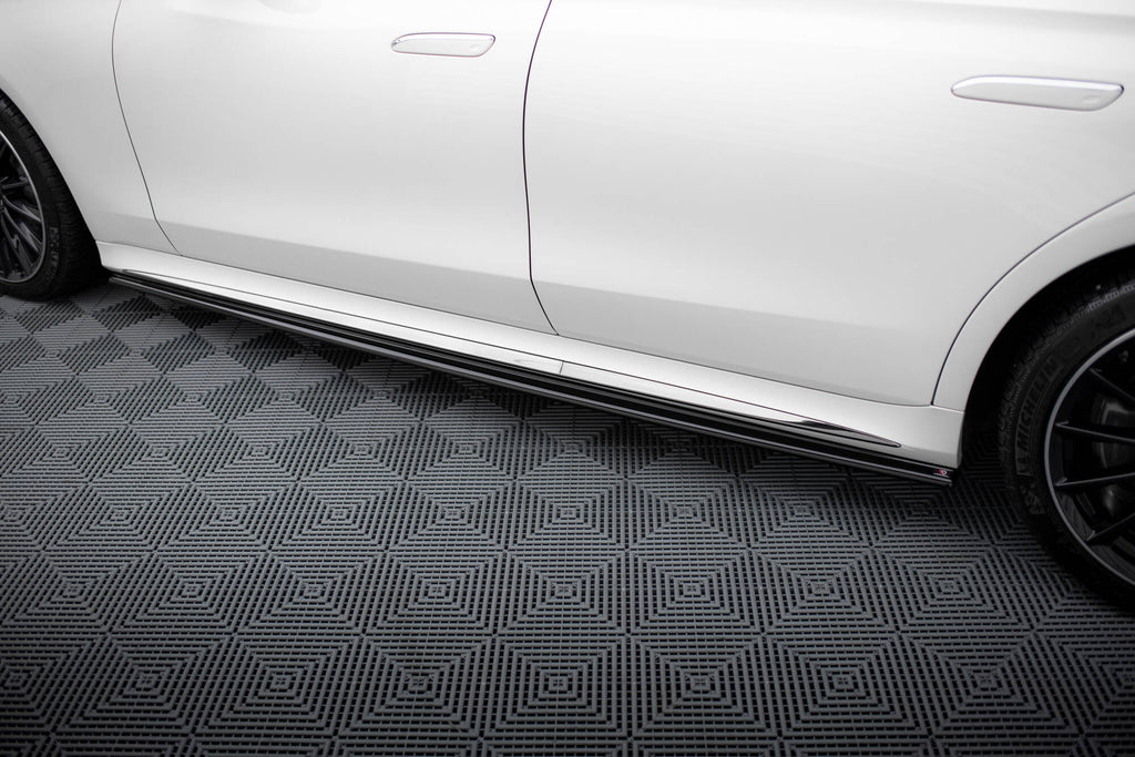 Maxton Design Street+ Seitenschweller Leisten passend für Mercedes-Benz S AMG-Line W223 schwarz Hochglanz