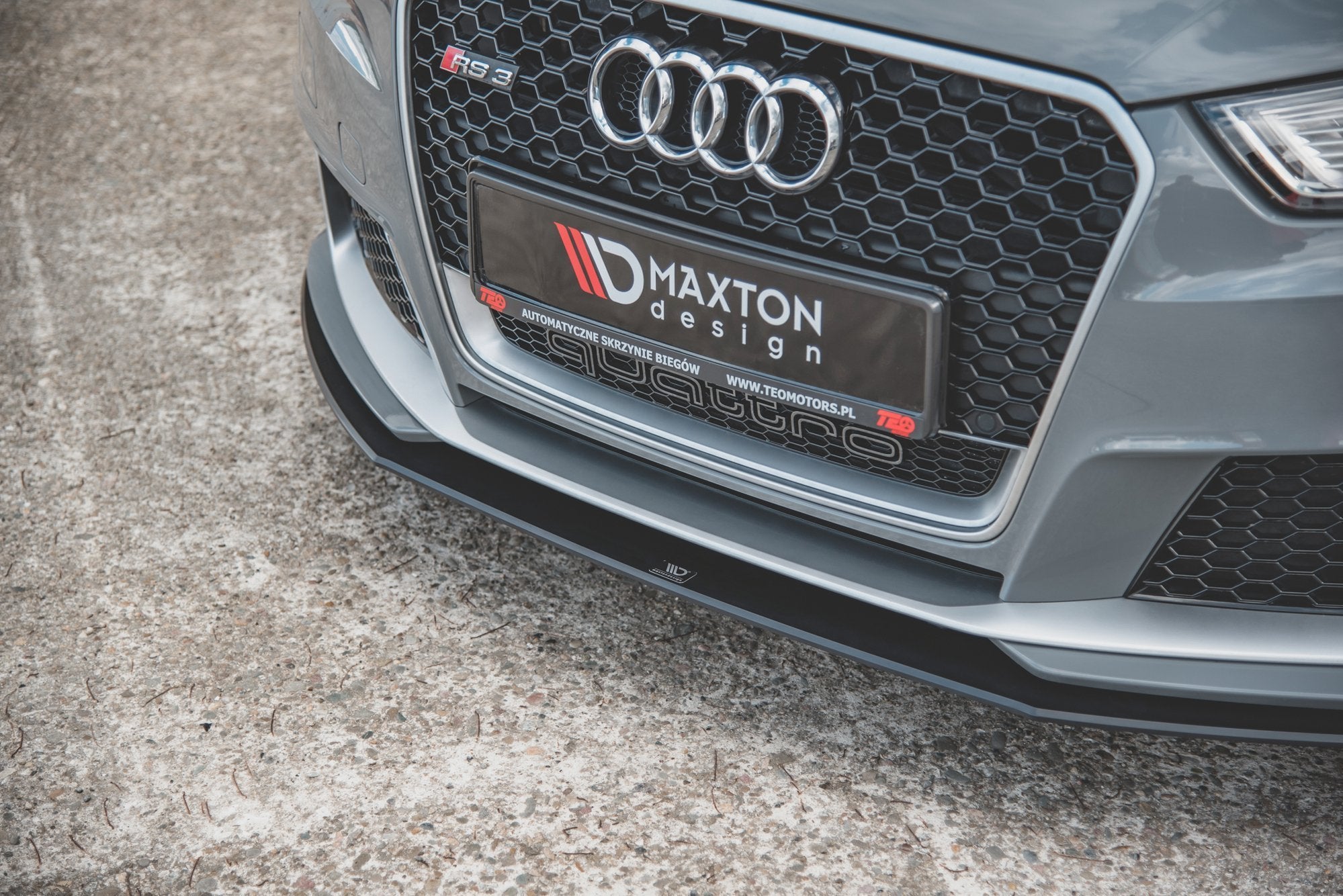 Maxton Design Street Pro Street+ Spoilerlippe Front Ansatz passend für Audi RS3 8V Sportback