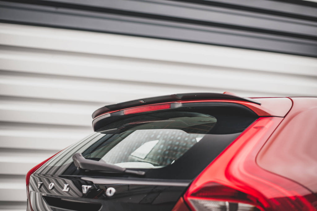 Maxton Design Spoiler CAP passend für Volvo V40 schwarz Hochglanz