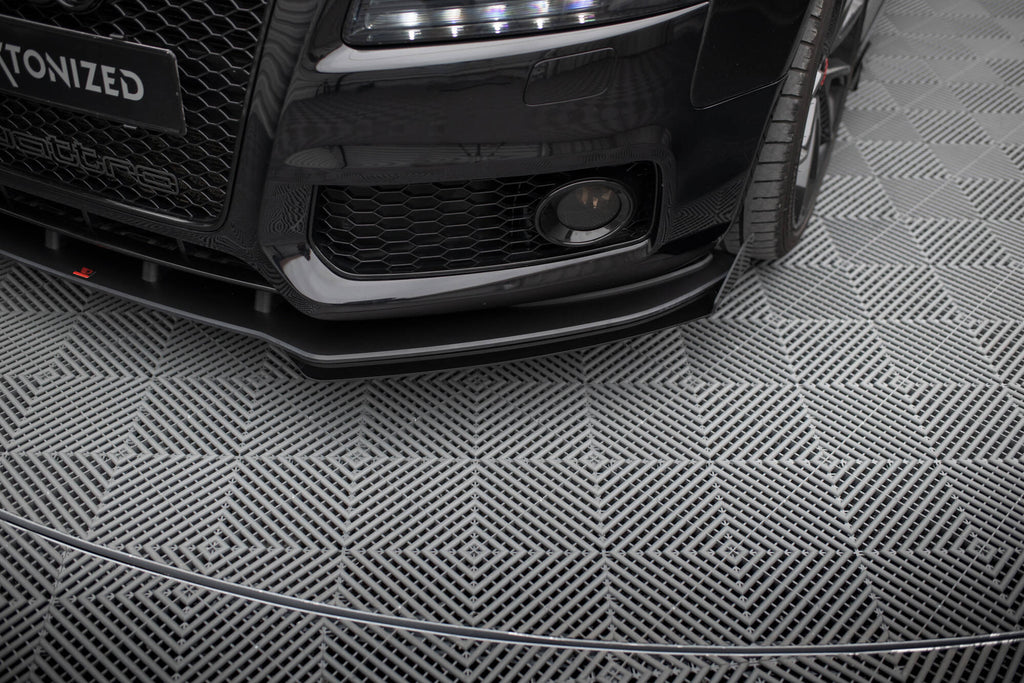 Maxton Design Front Stoßstange Flaps passend für Audi S5 / A5 S-Line 8T schwarz Hochglanz