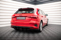 Maxton Design Robuste Racing Diffusor Heck Ansatz + Flaps passend für Audi A3 Sportback 8Y schwarz Hochglanz