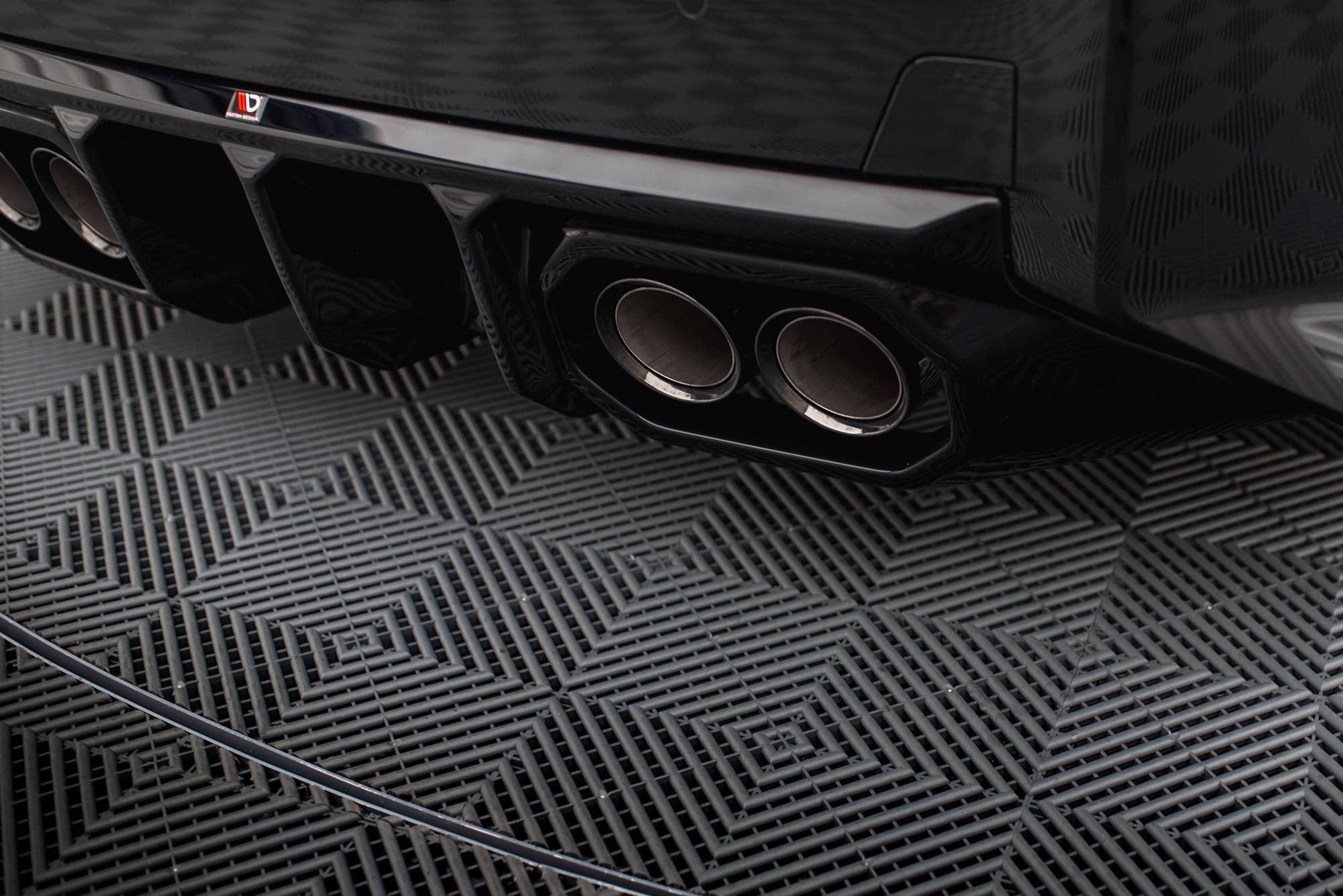 Maxton Design Diffusor Heck Ansatz V.2 passend für BMW M2 G87 schwarz Hochglanz