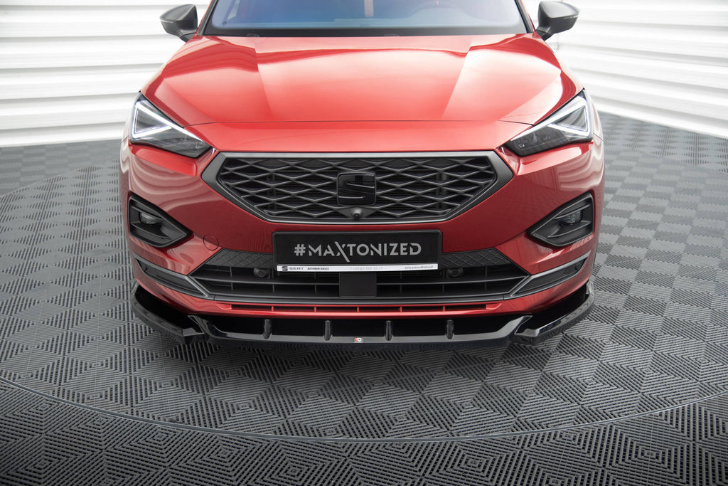 Maxton Design Street+ Spoilerlippe Front Ansatz V.1 passend für Seat Tarraco FR Mk1 schwarz Hochglanz