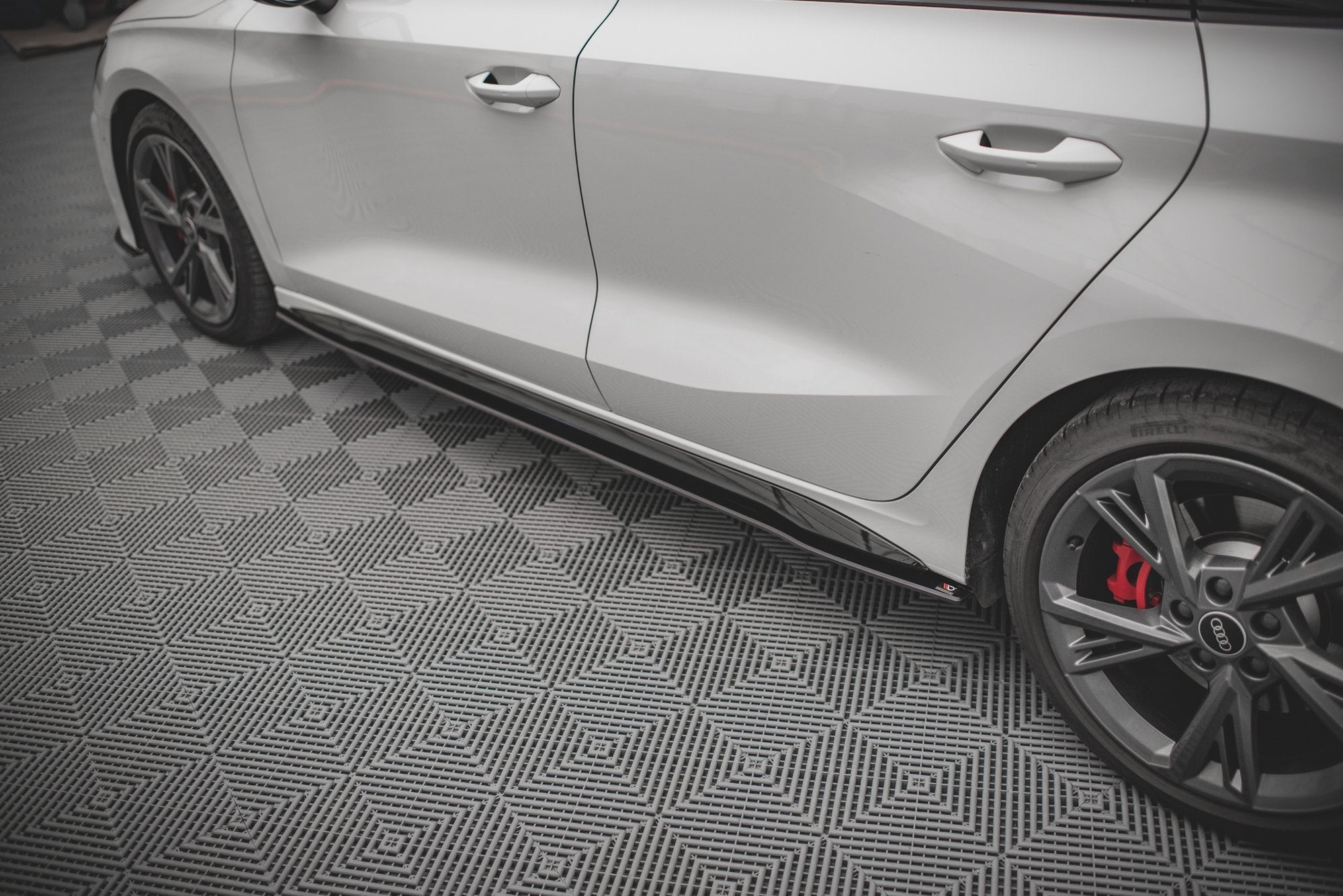 Maxton Design Street Pro Street+ Seitenschweller Leisten passend für V.1 passend für Audi S3 / A3 S-Line 8Y / 8Y Facelift