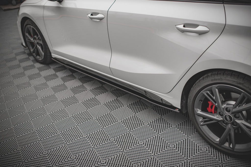 Maxton Design Street Pro Street+ Seitenschweller Leisten passend für V.1 passend für Audi S3 / A3 S-Line 8Y / 8Y Facelift