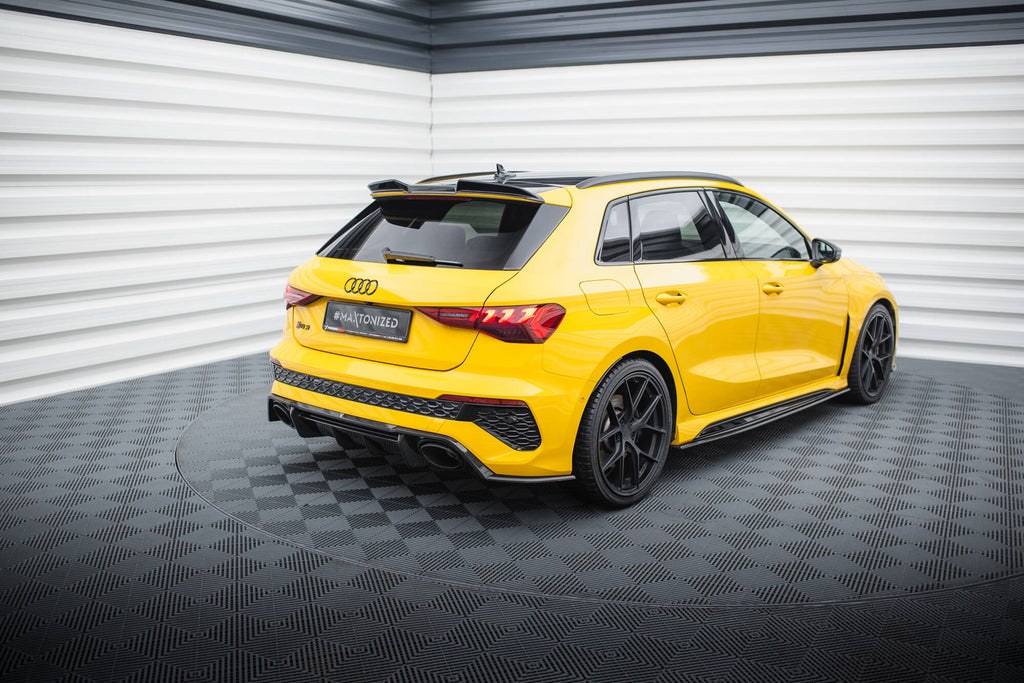 Maxton Design Prepreg Carbon Fiber Heck Ansatz Flaps Diffusor passend für Audi RS3 Sportback 8Y
