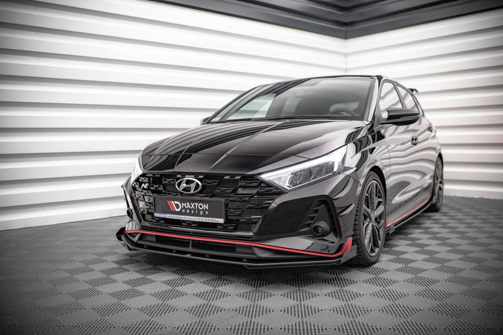 Maxton Design Front Stoßstange Flaps passend für Hyundai I20 N Mk3 schwarz Hochglanz