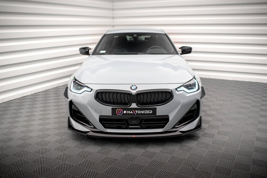 Maxton Design Street+ Spoilerlippe Front Ansatz V.3 passend für BMW 2 Coupe M-Paket / M240i G42 schwarz Hochglanz