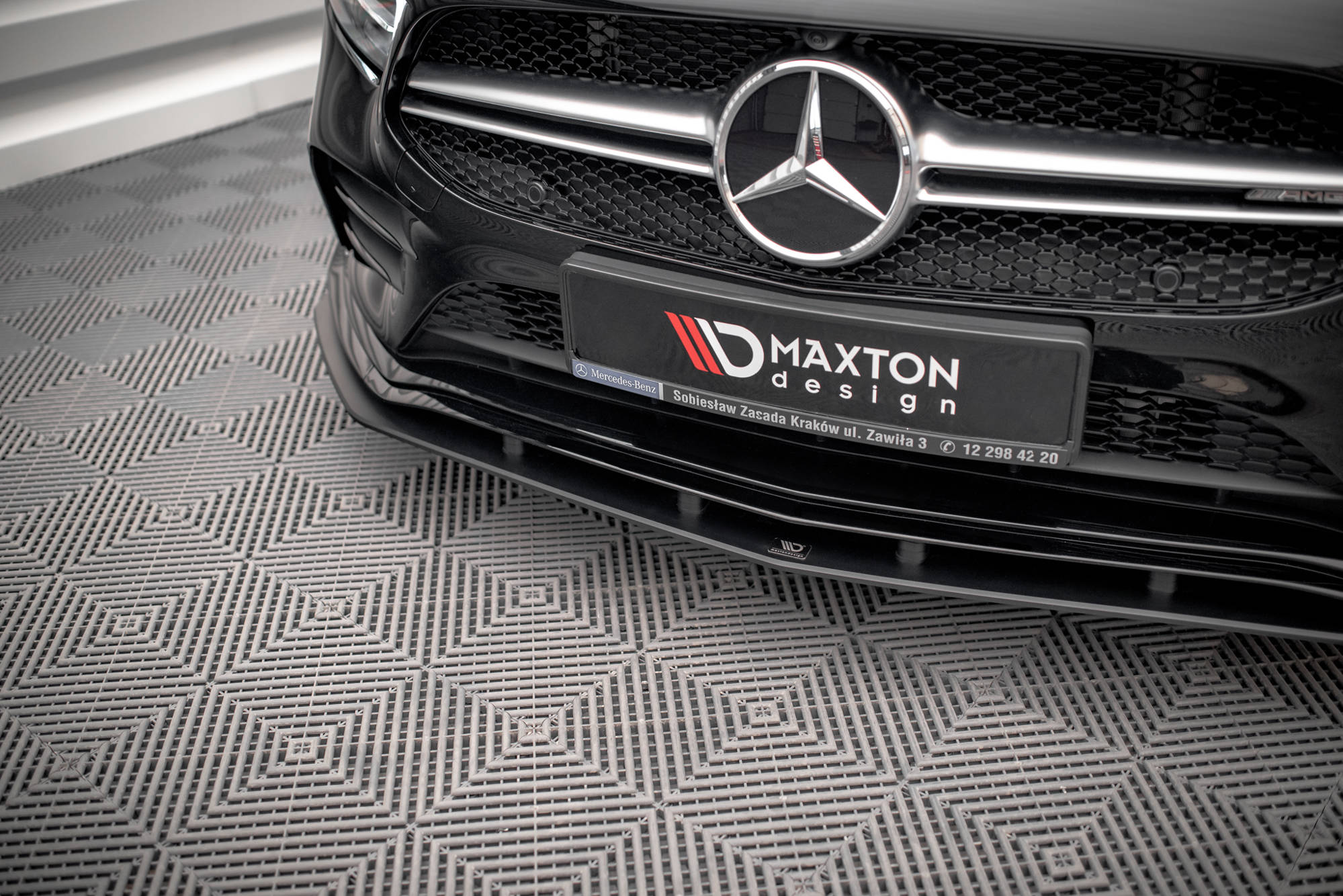 Maxton Design Street Pro Street+ Spoilerlippe Front Ansatz passend für Mercedes A35 AMG / AMG-Line Aero Pack W177