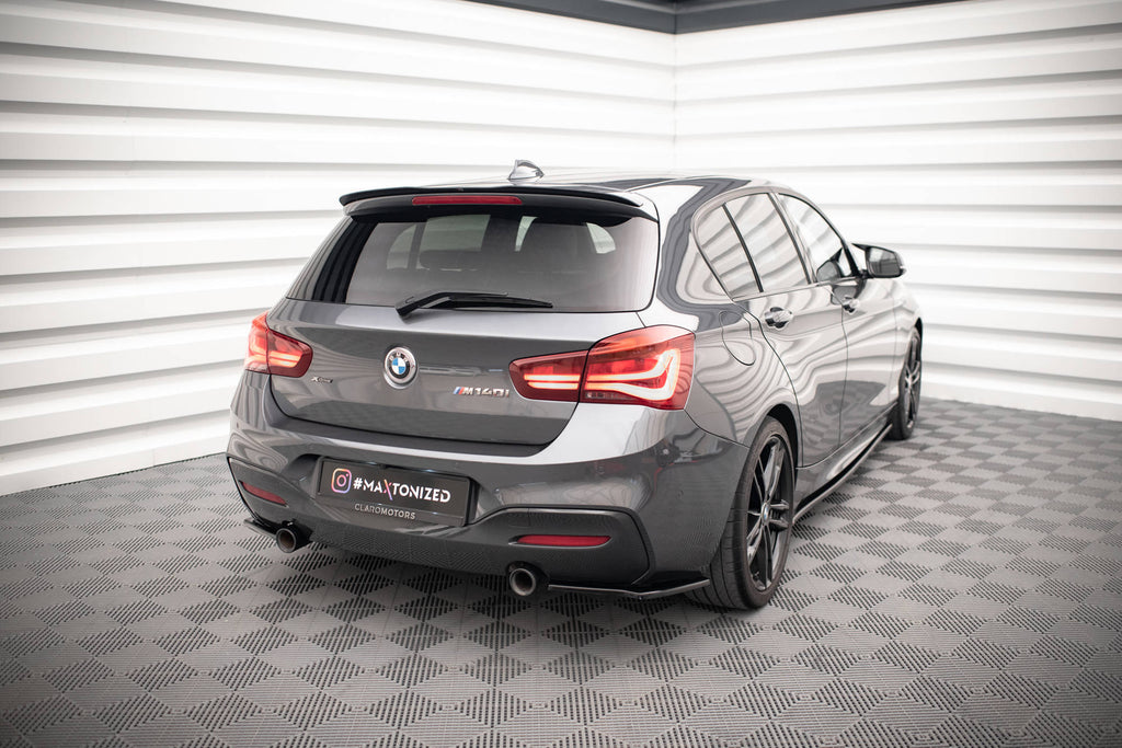Maxton Design Heck Ansatz Flaps Diffusor V.2 passend für BMW 1er F20/F21 M-POWER FACELIFT schwarz Hochglanz