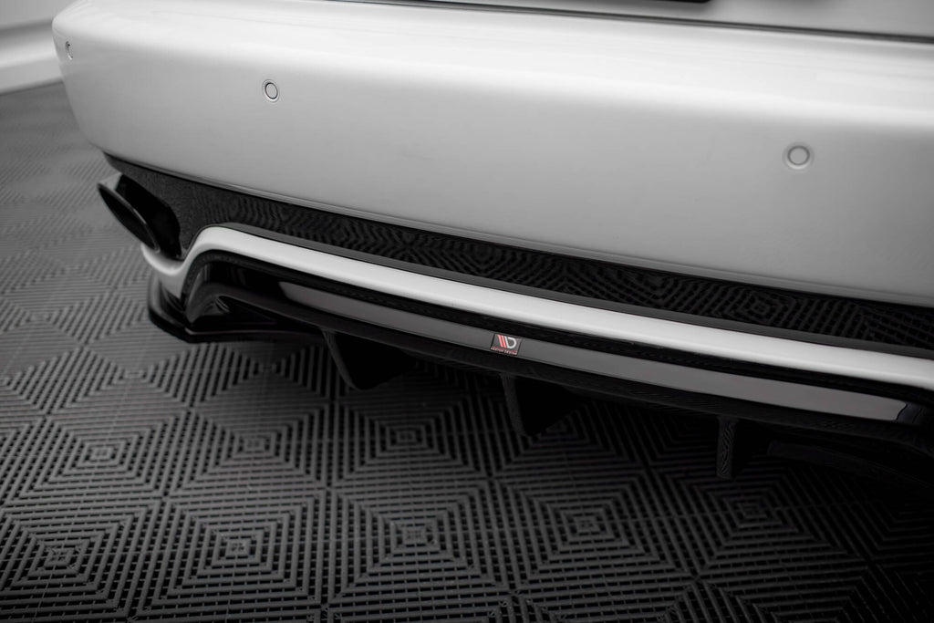 Maxton Design Diffusor Heck Ansatz passend für Maserati Granturismo Mk1 schwarz Hochglanz