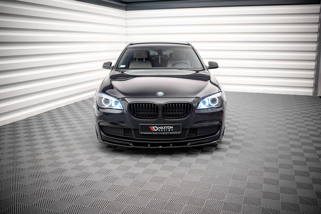 Maxton Design Street+ Spoilerlippe Front Ansatz V.2 passend für BMW 7 M-Paket F01 schwarz Hochglanz