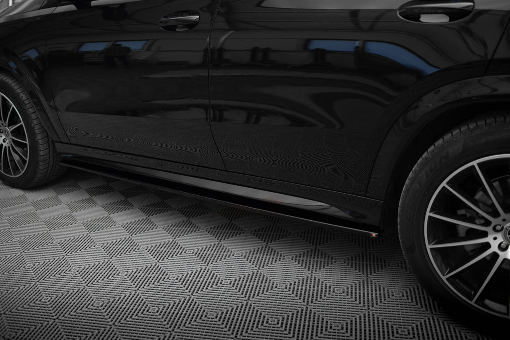 Maxton Design Street+ Seitenschweller Leisten passend für Mercedes-AMG / AMG-Line GLE Coupe C167 / C167 Facelift schwarz Hochglanz
