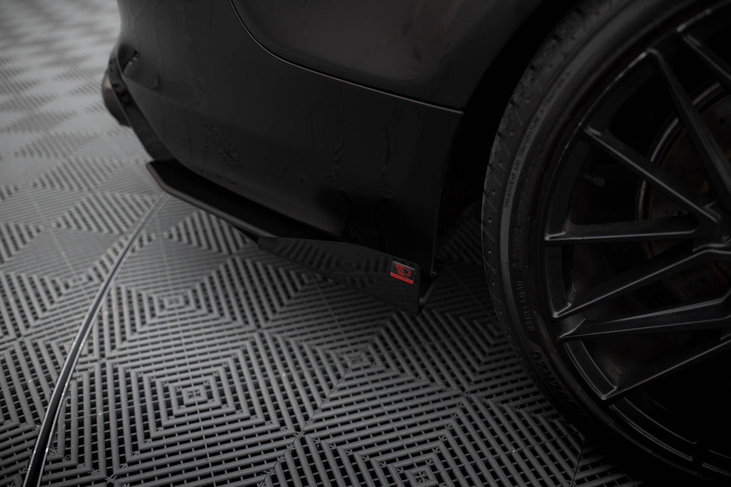 Maxton Design Hintere Seiten Flaps Passend für Audi A7 S-Line C7 Schwarz Hochglanz
