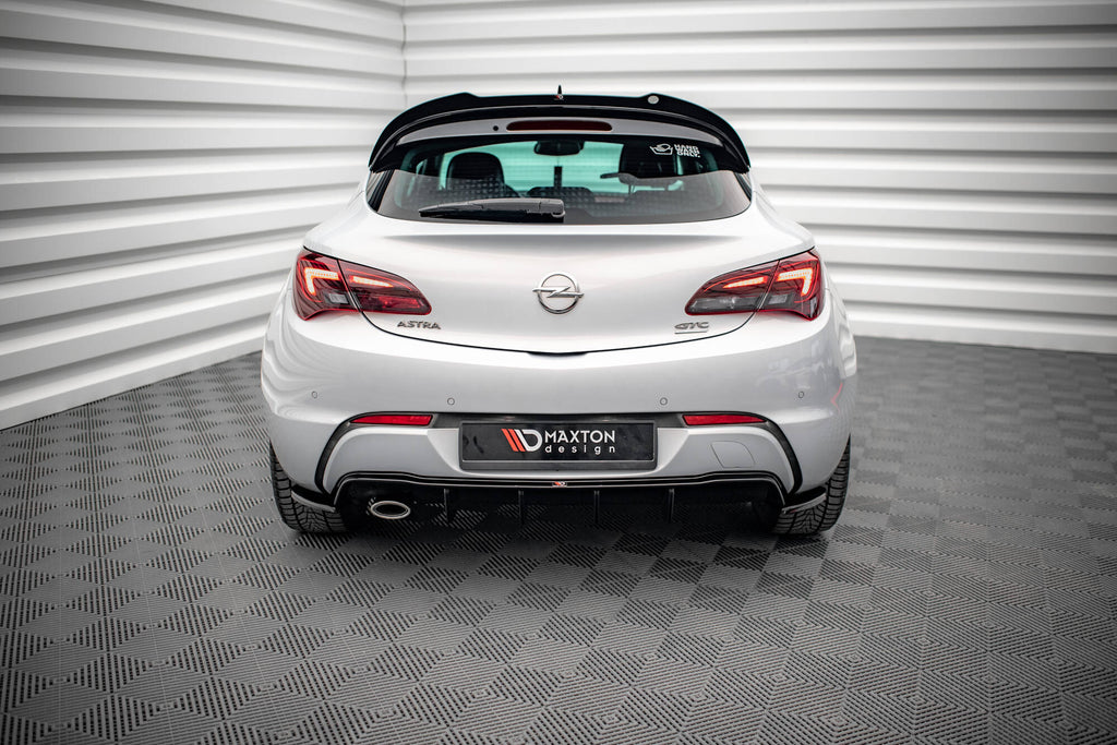 Maxton Design Heck Ansatz Flaps Diffusor V.2 passend für Opel Astra GTC OPC-Line J schwarz Hochglanz
