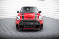 Maxton Design Street+ Spoilerlippe Front Ansatz V.1 passend für Mini Cooper S John Cooper Works F56 Facelift schwarz Hochglanz
