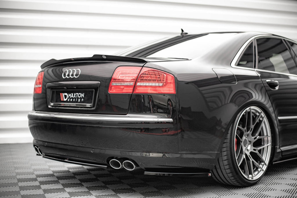 Maxton Design Heck Ansatz Flaps Diffusor passend für Audi S8 D3 schwarz Hochglanz