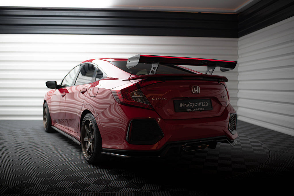 Maxton Design Carbon Spoiler With Internal Brackets Uprights + LED Honda Civic SI Mk10 für Honda Civic Mk10