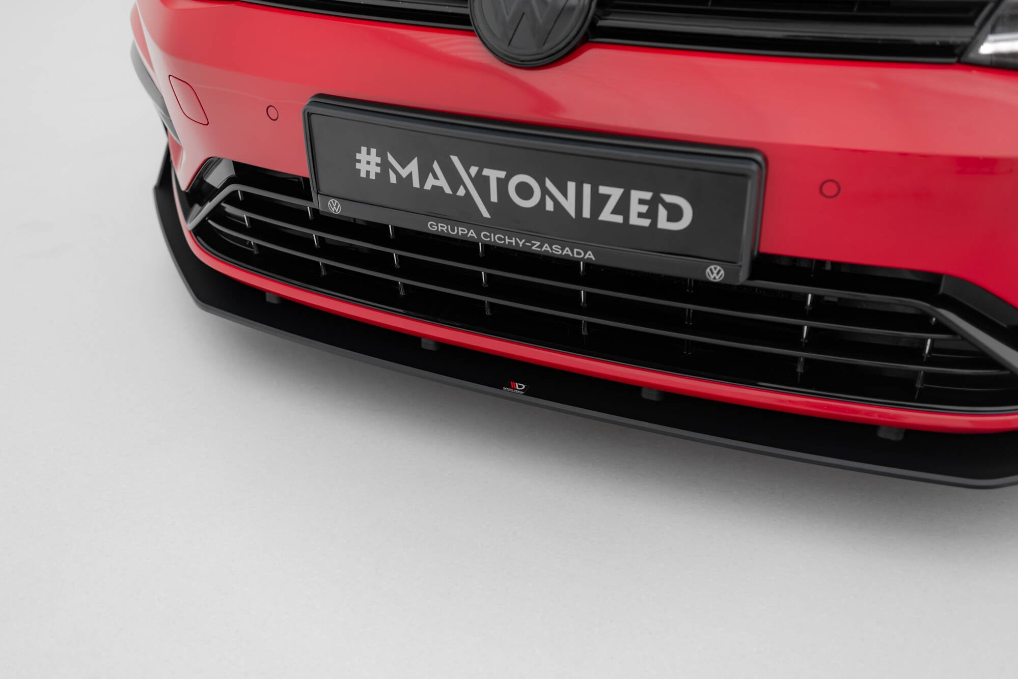 Maxton Design Street Pro Street+ Spoilerlippe Front Ansatz V.2 passend für VW Golf R / R-Line Mk7 Facelift