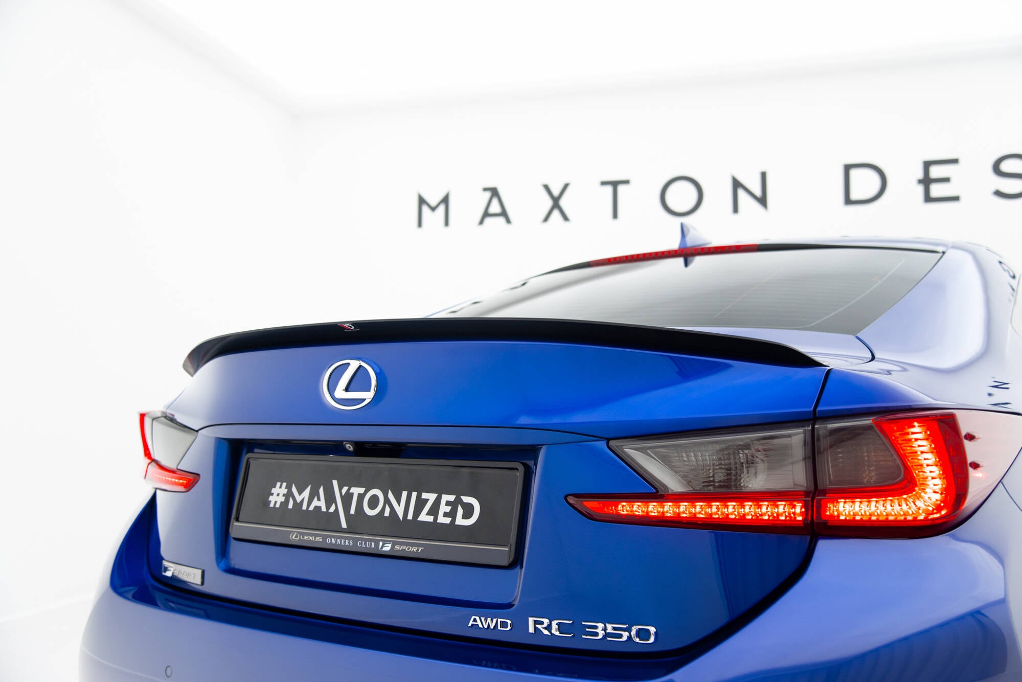 Maxton Design Spoiler CAP passend für Lexus RC Mk1 schwarz Hochglanz