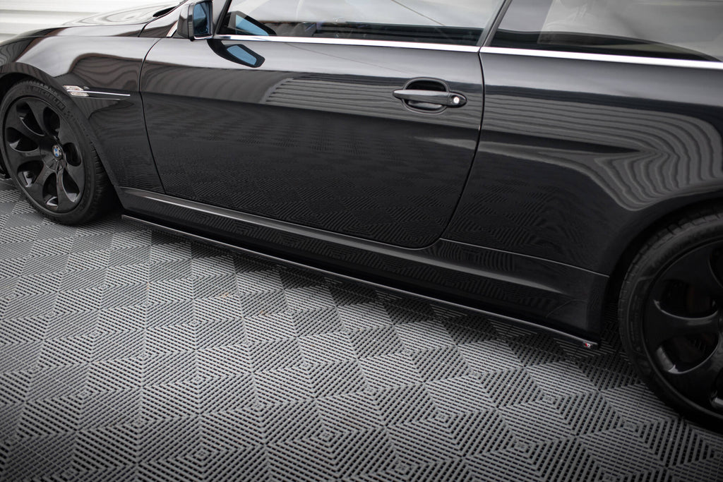 Maxton Design Street+ Seitenschweller Leisten passend für BMW 6er Coupe E63 / Cabrio E64 schwarz Hochglanz
