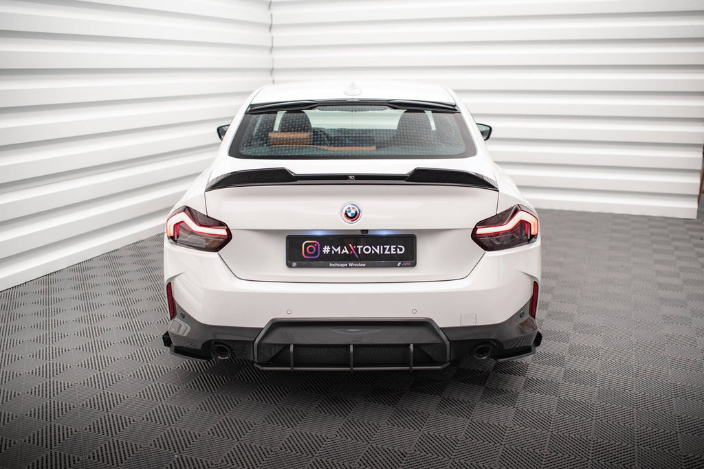 Maxton Design Street Pro Heck Ansatz Flaps Diffusor + Flaps passend für BMW 2 Coupe M-Paket G42 schwarz Hochglanz