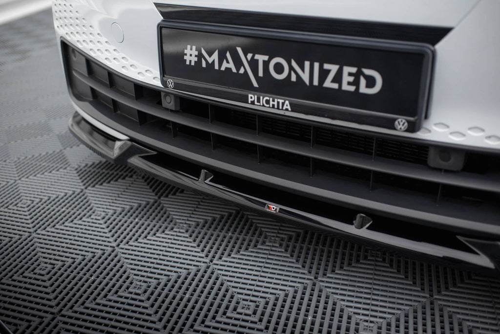 Maxton Design Street+ Spoilerlippe Front Ansatz V.2 passend für VW ID.3 Mk1 schwarz Hochglanz