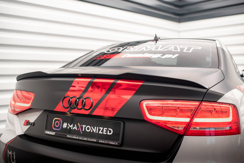 Maxton Design Spoiler CAP passend für Audi S8 D4 schwarz Hochglanz