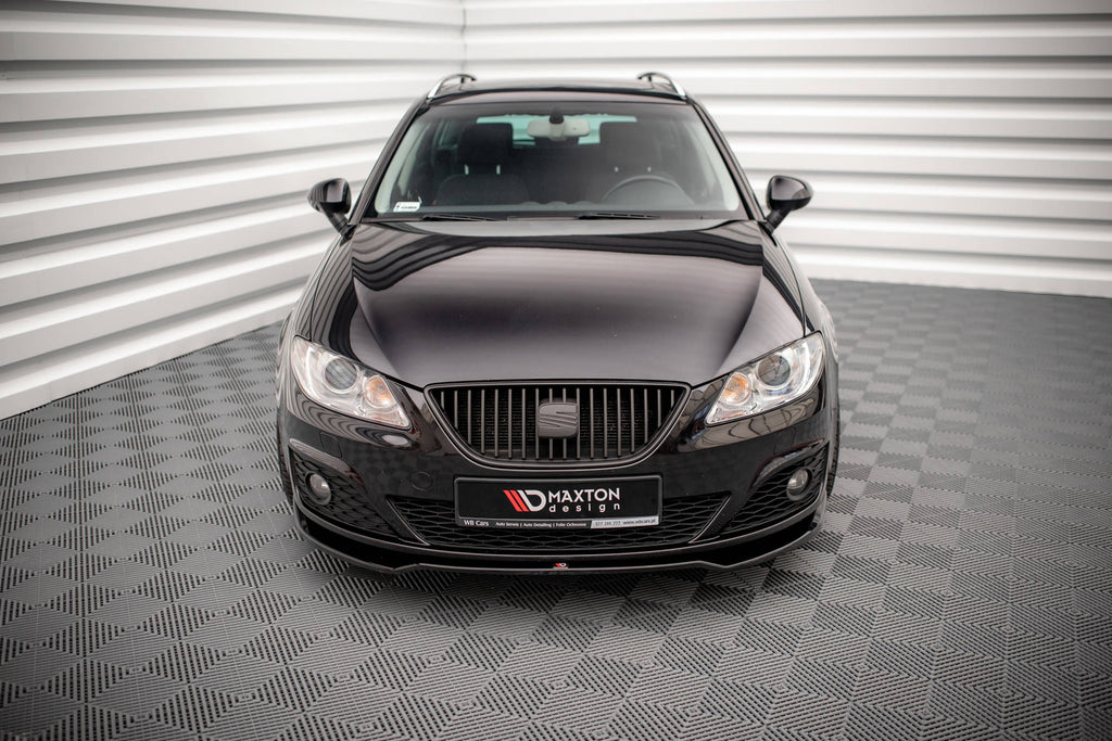 Maxton Design Street+ Spoilerlippe Front Ansatz V.2 passend für Seat Exeo schwarz Hochglanz