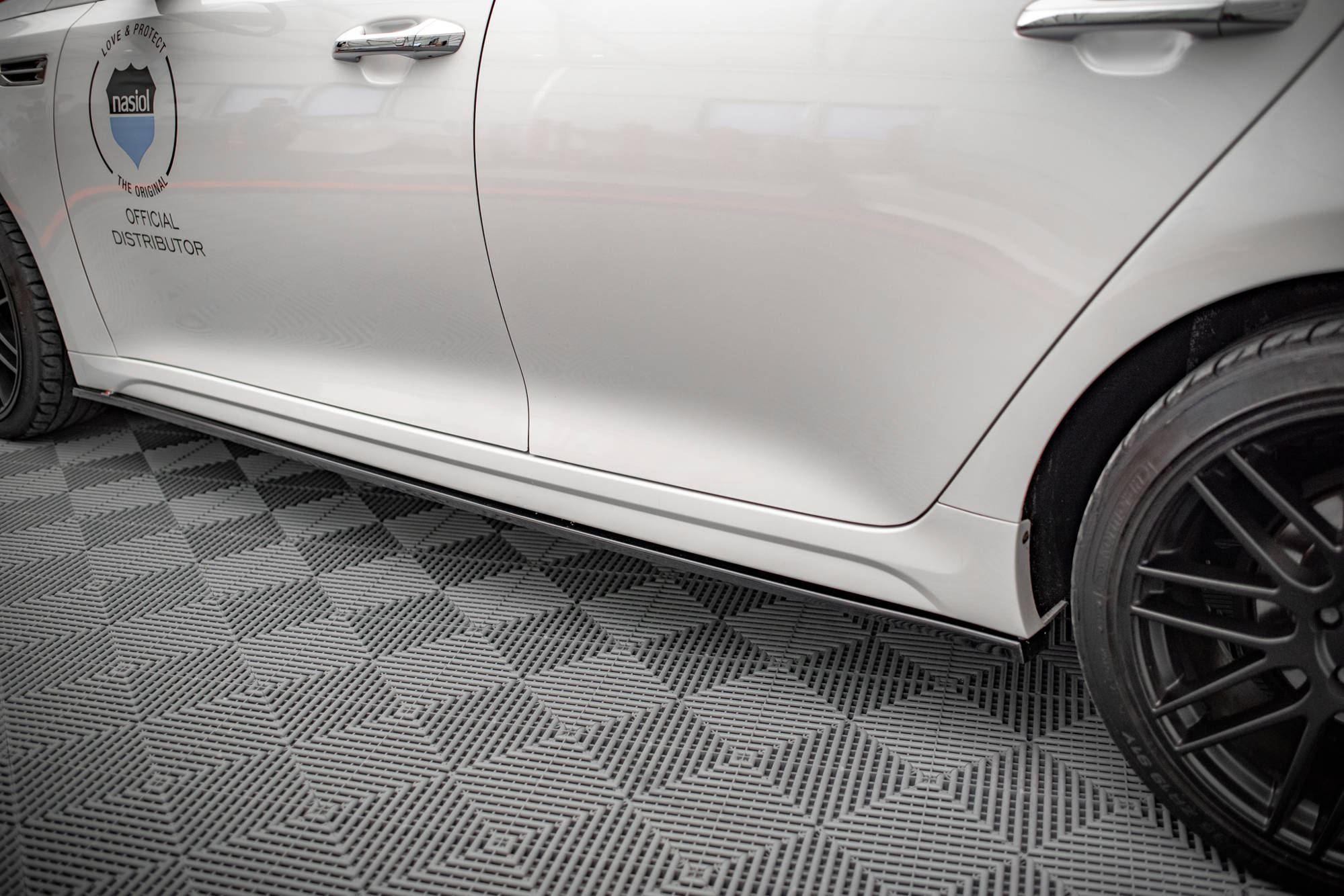 Maxton Design Street+ Seitenschweller Leisten passend für Kia Optima Mk4 schwarz Hochglanz