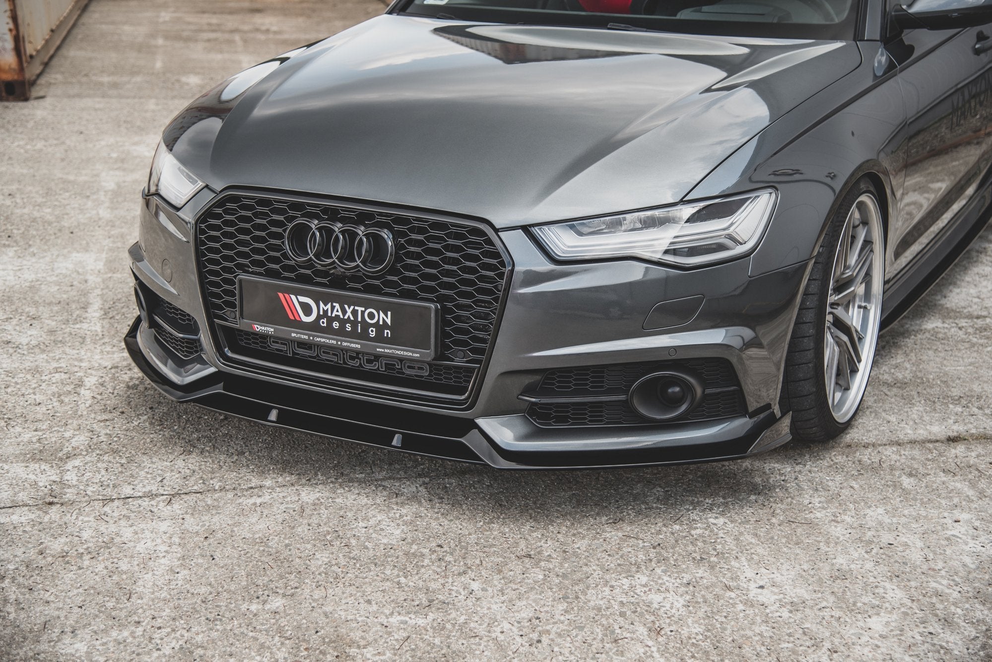 Maxton Design Street+ Spoilerlippe Front Ansatz passend für Audi A6 / A6 C7 S-line/ S6 C7 Facelift
