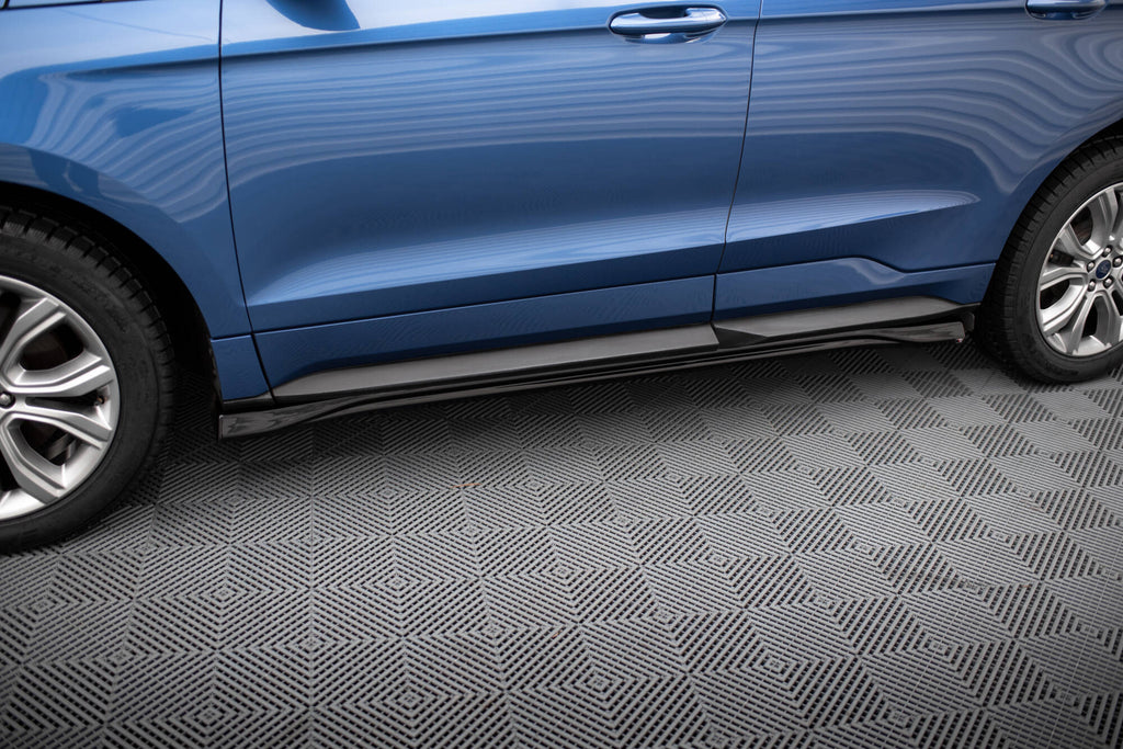 Maxton Design Street+ Seitenschweller Leisten passend für Ford Edge ST Mk2 Facelift schwarz Hochglanz