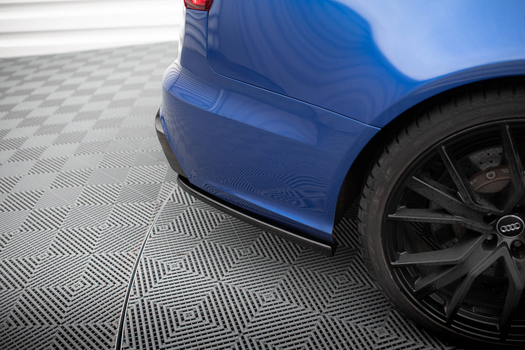Maxton Design Heck Ansatz Flaps Diffusor V.2 passend für Audi RS6 C7 / C7 Facelift schwarz Hochglanz