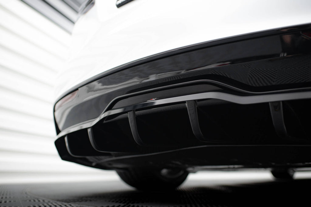 Maxton Design Street+ Mittlerer Diffusor RACE V.2 passend für Tesla Model S Plaid Mk1 Facelift schwarz Hochglanz