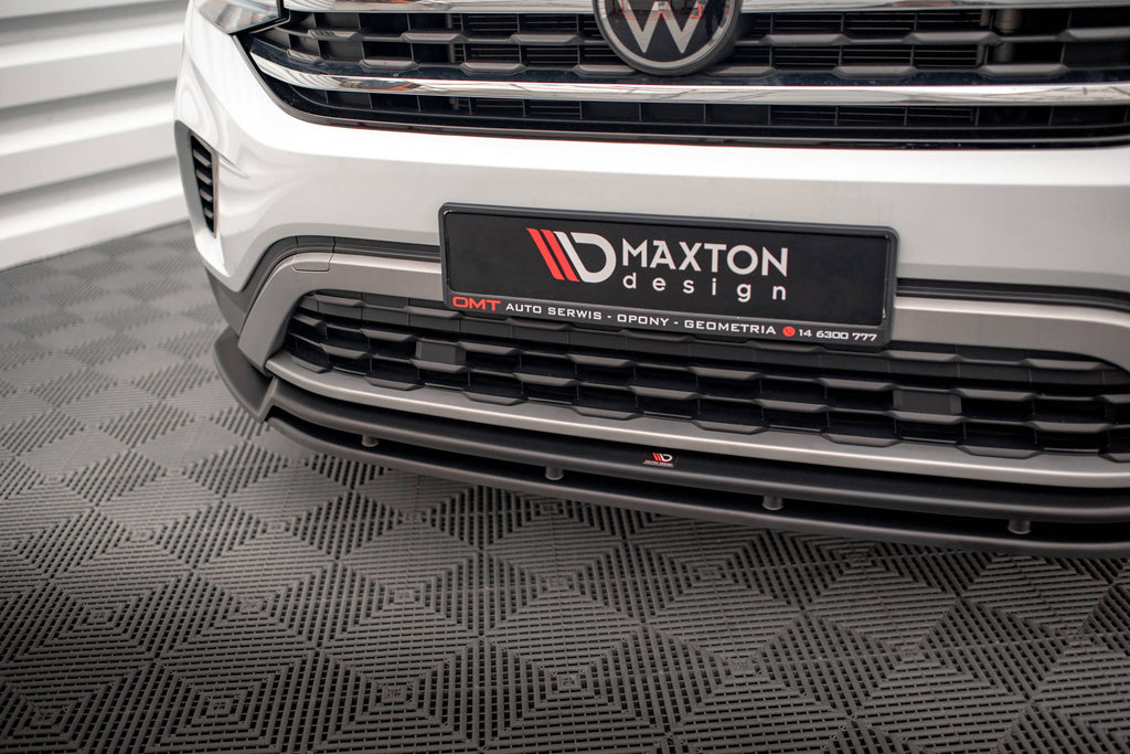 Maxton Design Street+ Spoilerlippe Front Ansatz V.2 passend für VW Atlas Cross Sport schwarz Hochglanz