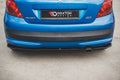 Maxton Design Heck Ansatz Flaps Diffusor passend für Peugeot 207 Sport schwarz Hochglanz