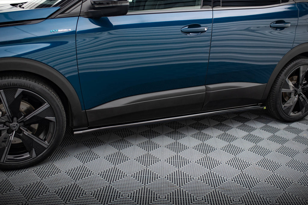 Maxton Design Street+ Seitenschweller Leisten passend für Peugeot 3008 GT-Line Mk2 Facelift schwarz Hochglanz