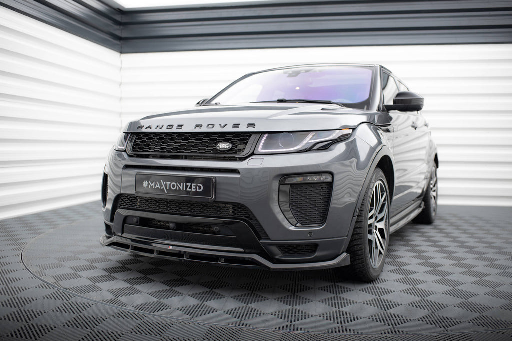 Maxton Design Street+ Spoilerlippe Front Ansatz passend für Land Rover Range Rover Evoque HSE Dynamic Mk1 Facelift schwarz Hochglanz