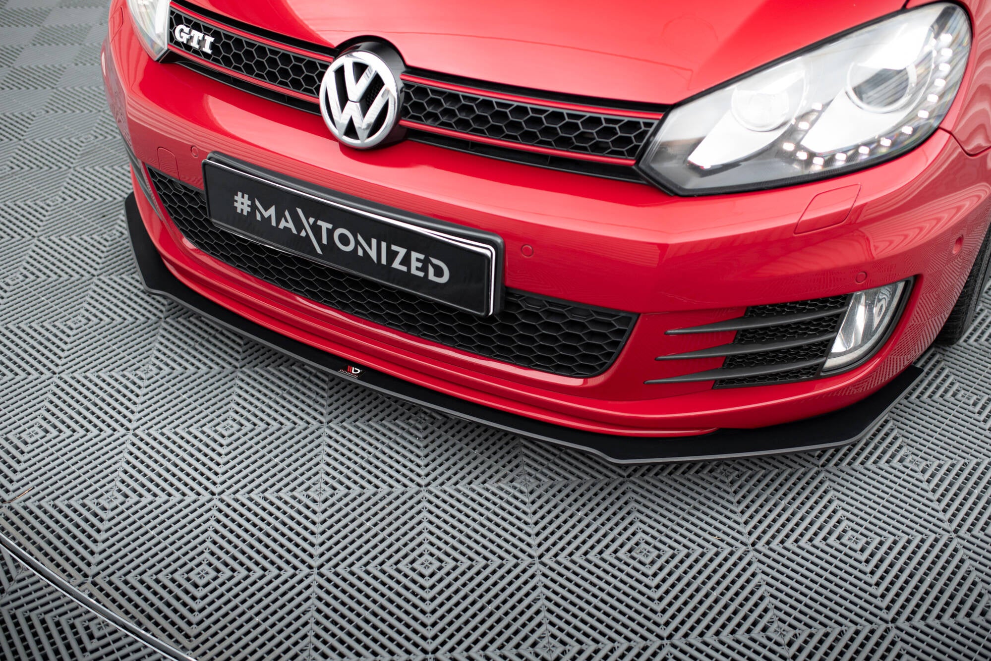 Maxton Design Street Pro Street+ Spoilerlippe Front Ansatz passend für / Frontansatz V.3 VW Golf GTI Mk6