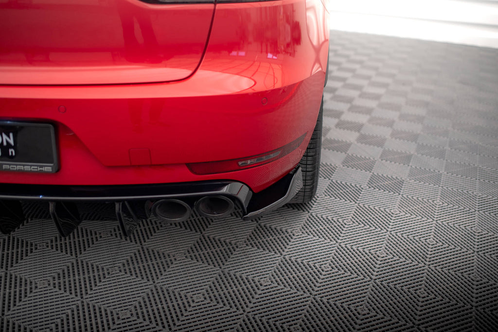 Maxton Design Diffusor Heck Ansatz passend für Porsche Macan Mk1 schwarz Hochglanz