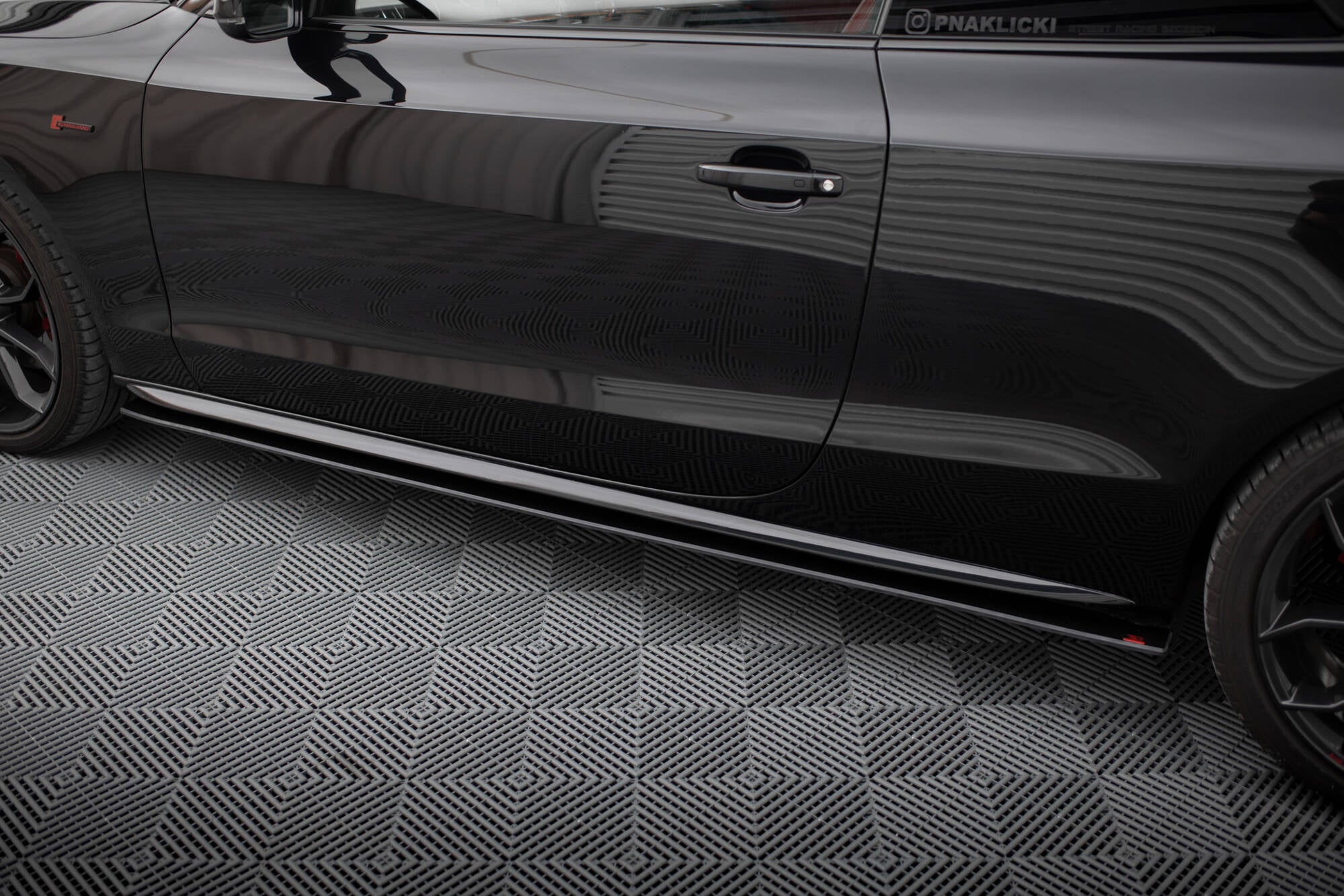 Maxton Design Street Pro Street+ Seitenschweller Leisten passend für Audi A5 / A5 S-Line / S5 Coupe / Cabrio 8T / 8T Facelift
