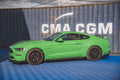 Maxton Design Street Pro Street+ Seitenschweller Leisten passend für V.1 + Flaps passend für Ford Mustang GT Mk6 Facelift schwarz Hochglanz