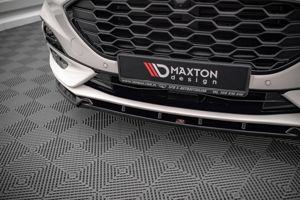 Maxton Design Street+ Spoilerlippe Front Ansatz passend für Ford Kuga ST-Line Mk3 schwarz Hochglanz