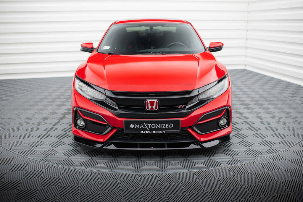 Maxton Design Street+ Spoilerlippe Front Ansatz passend für Honda Civic SI Mk10 schwarz Hochglanz
