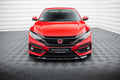 Maxton Design Street+ Spoilerlippe Front Ansatz passend für Honda Civic SI Mk10 schwarz Hochglanz